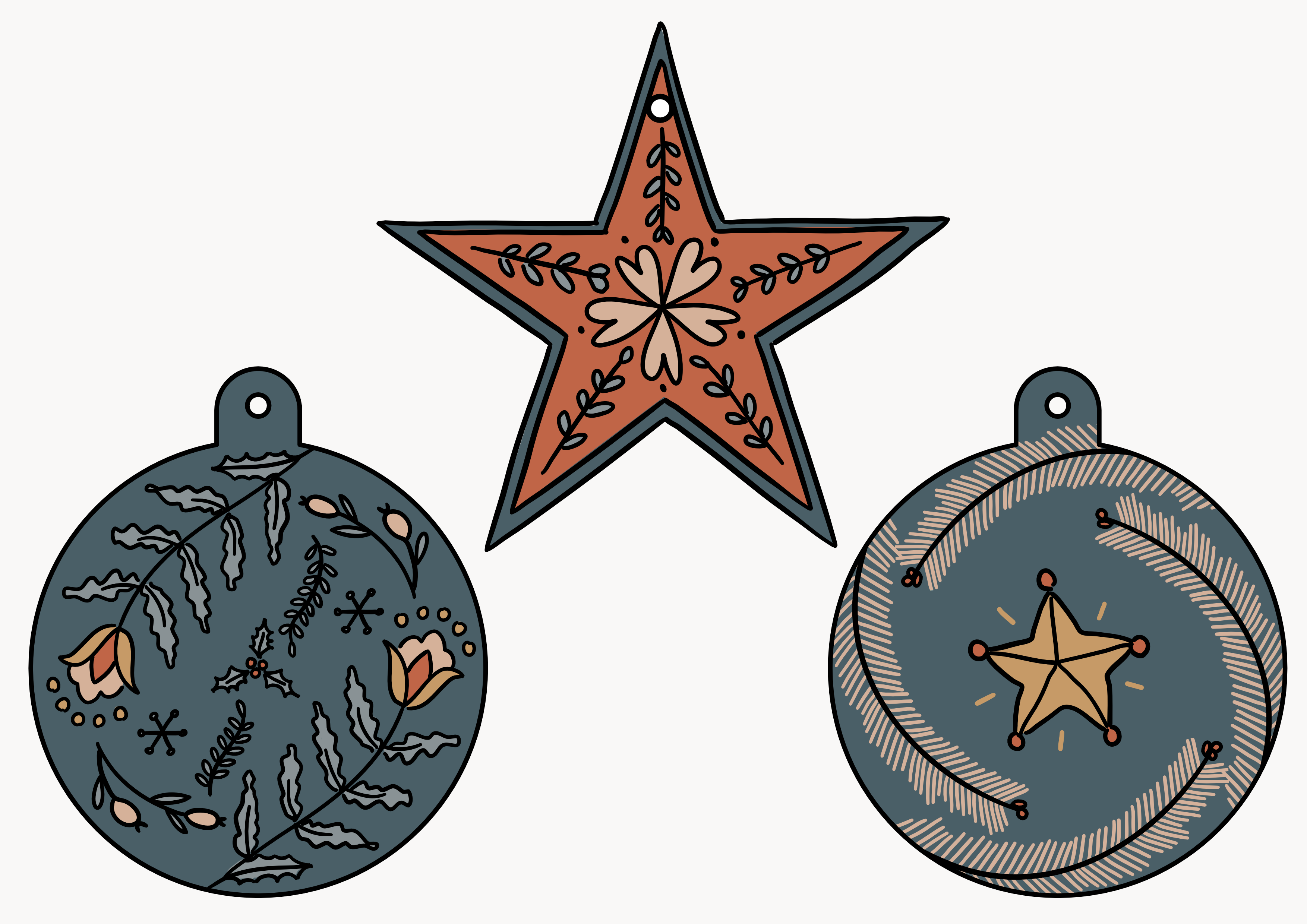 free printable christmas decorations – work over easy